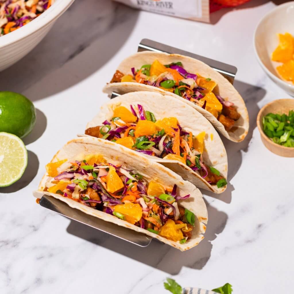 Teriyaki Pork Tacos With Citrus Slaw