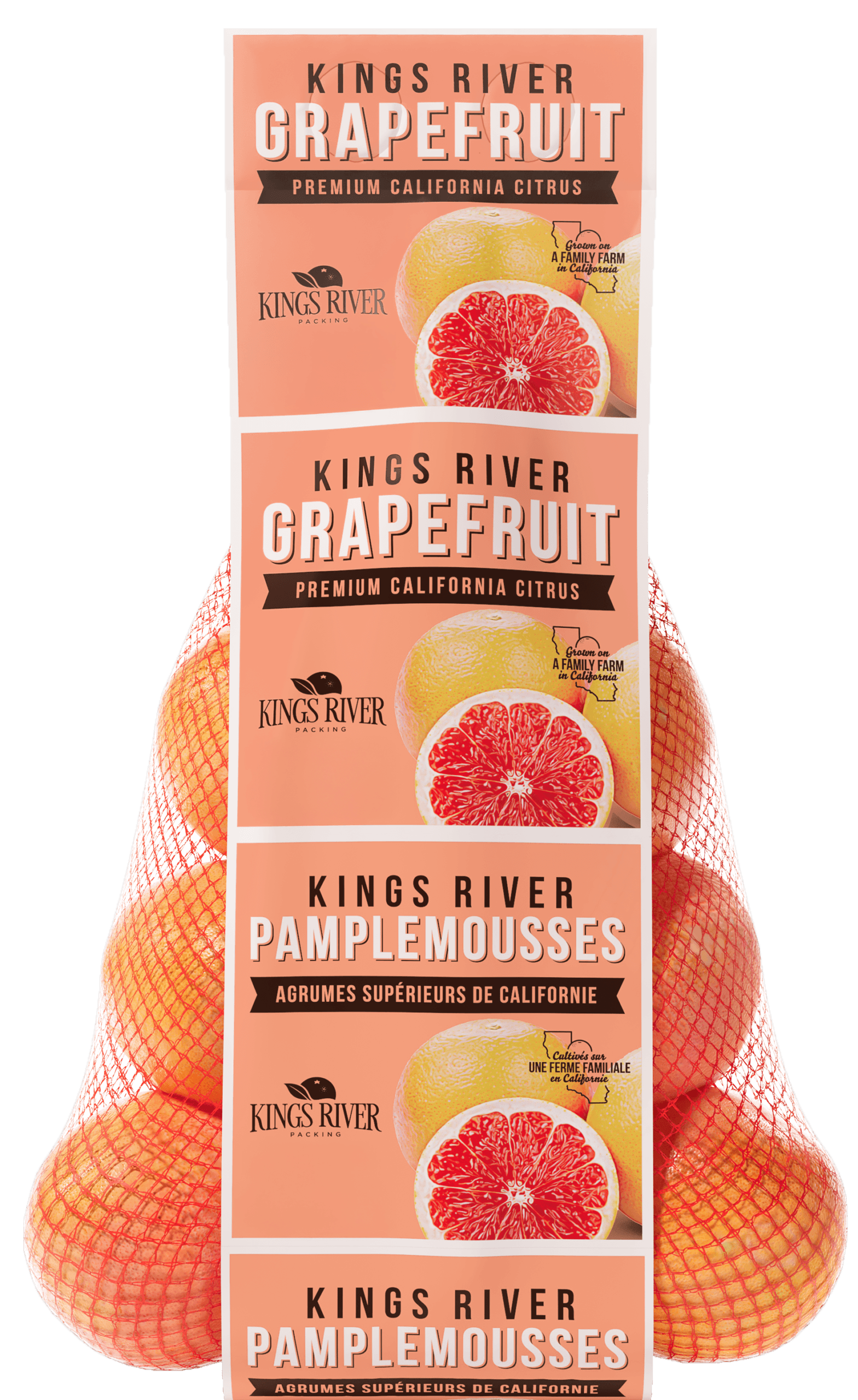 GRAPEFRUIT Giro Bag Repeating Front Transparent