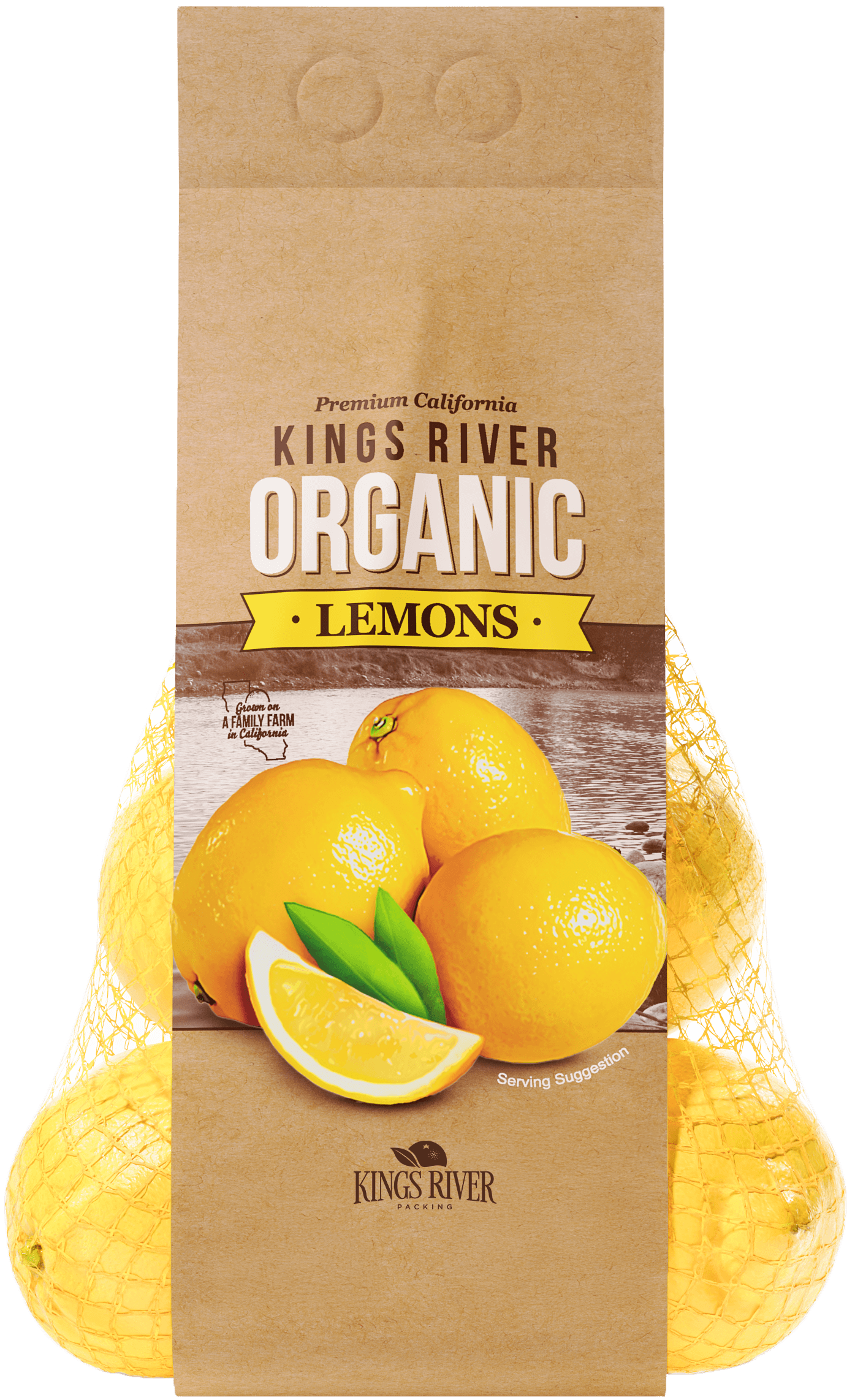 ORGANIC LEMONS Giro Bag Front Transparent