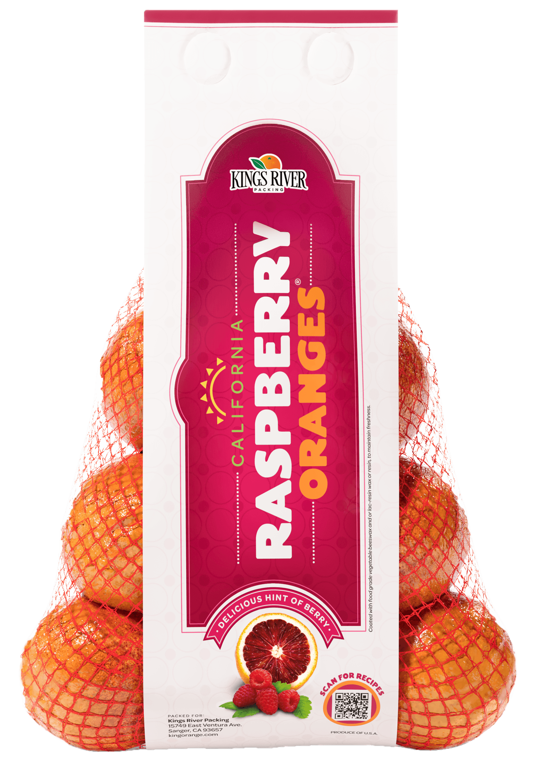 RASPBERRY ORANGES Giro Bag Registered Front Transparent
